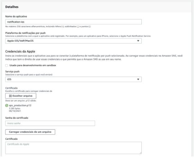 Amazon SNS iOS